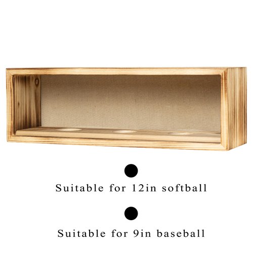 Freezing point 9" Baseball 12" Softball Display Case for Balls Homerun Shadow Box Frame Wall Mount Small Stand Holder Cubes Memorabilia Clear Sport Collectibles Single Gifts for Boys 3