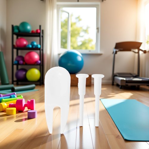 YuanHolumid 3Pcs White Ball Fitness Exercise Ball Air Stopper Plug Pin Adapter Kit, Exercise Ball Plug Replacement Kit, Exercise Balls and Accessories