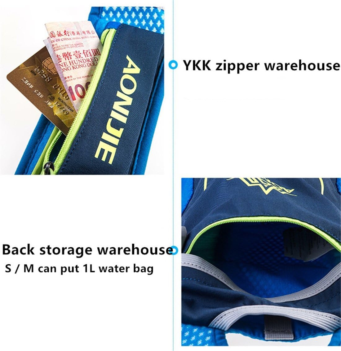 AONIJIE Lightweight Unisex 5.5L Running Race Hydration Vest Hydration Pack Backpack Riding Bag