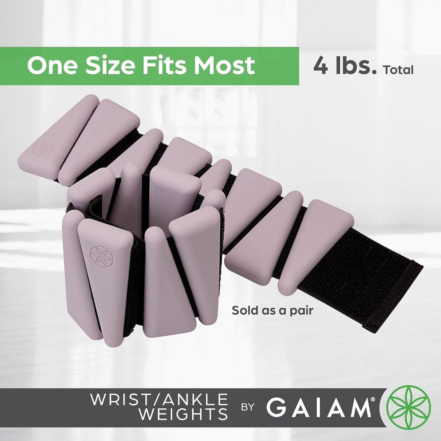 Gaiam Wrist and Ankle Weights, Wearable Bracelet to Strengthen