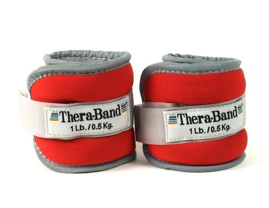 THERABAND Ankle Weights, Comfort Fit Wrist & Ankle Cuff Weight Set, Adjustable Walking Weights for Cardio, Home Workout, Ankle Strengthening & Physical Therapy, Blue, 2.5 lb. Each, Set of 2, 5 Pounds
