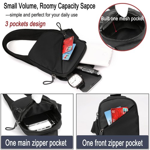 Mini Sling Bag Men Small Crossbody Bag Women Fanny Packs Casual Phone Chest Bag Waterproof Slim Personal Pocket Bag Backpack for Travel Hiking (Grey01)