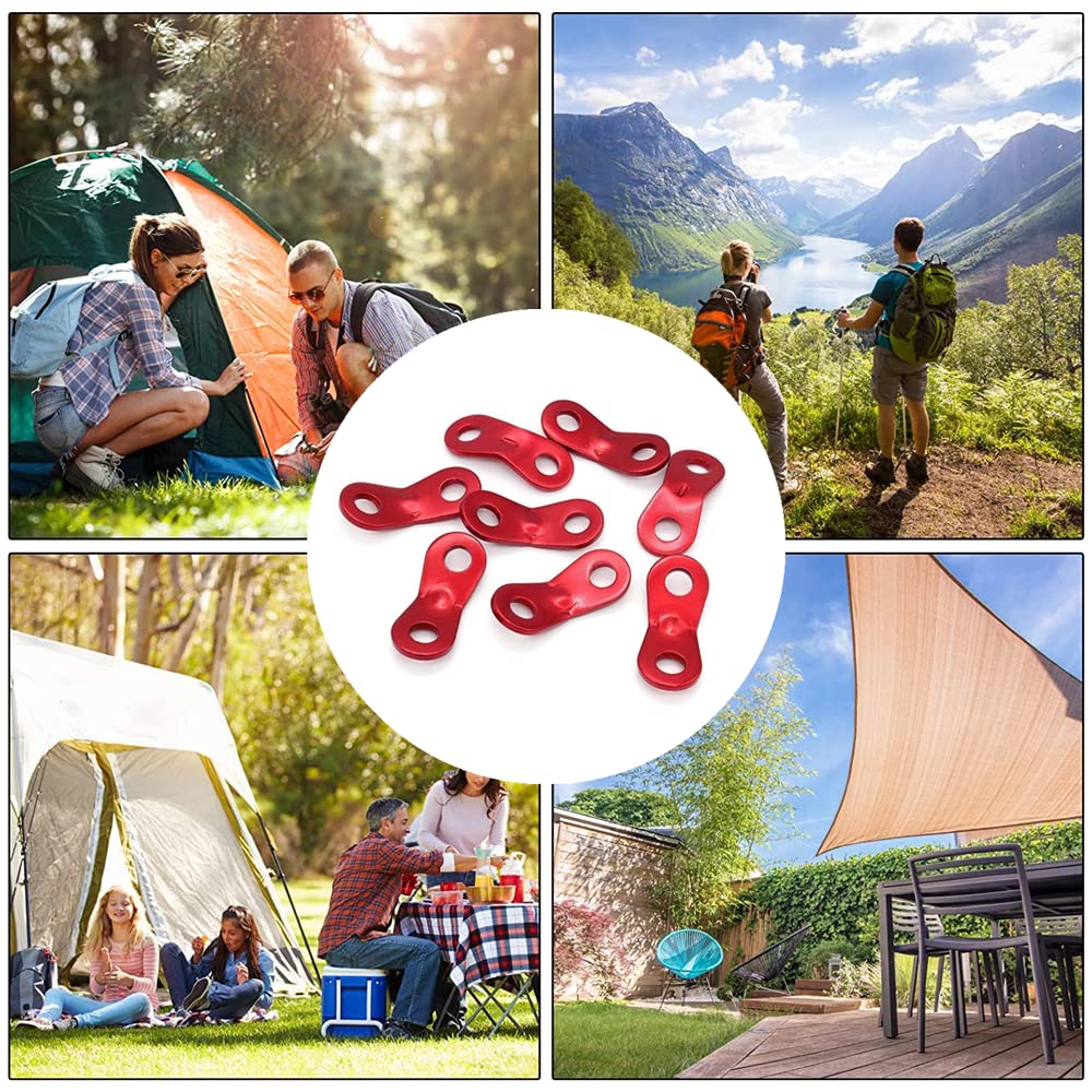 30 PCS Aluminum Alloy Tent Rope Tensioner Dual Holes Guyline Cord Camping Supplies Durable Cord Adjuster Wind Rope Buckle for Camping Hiking Outdoor Activity Tent Accessory