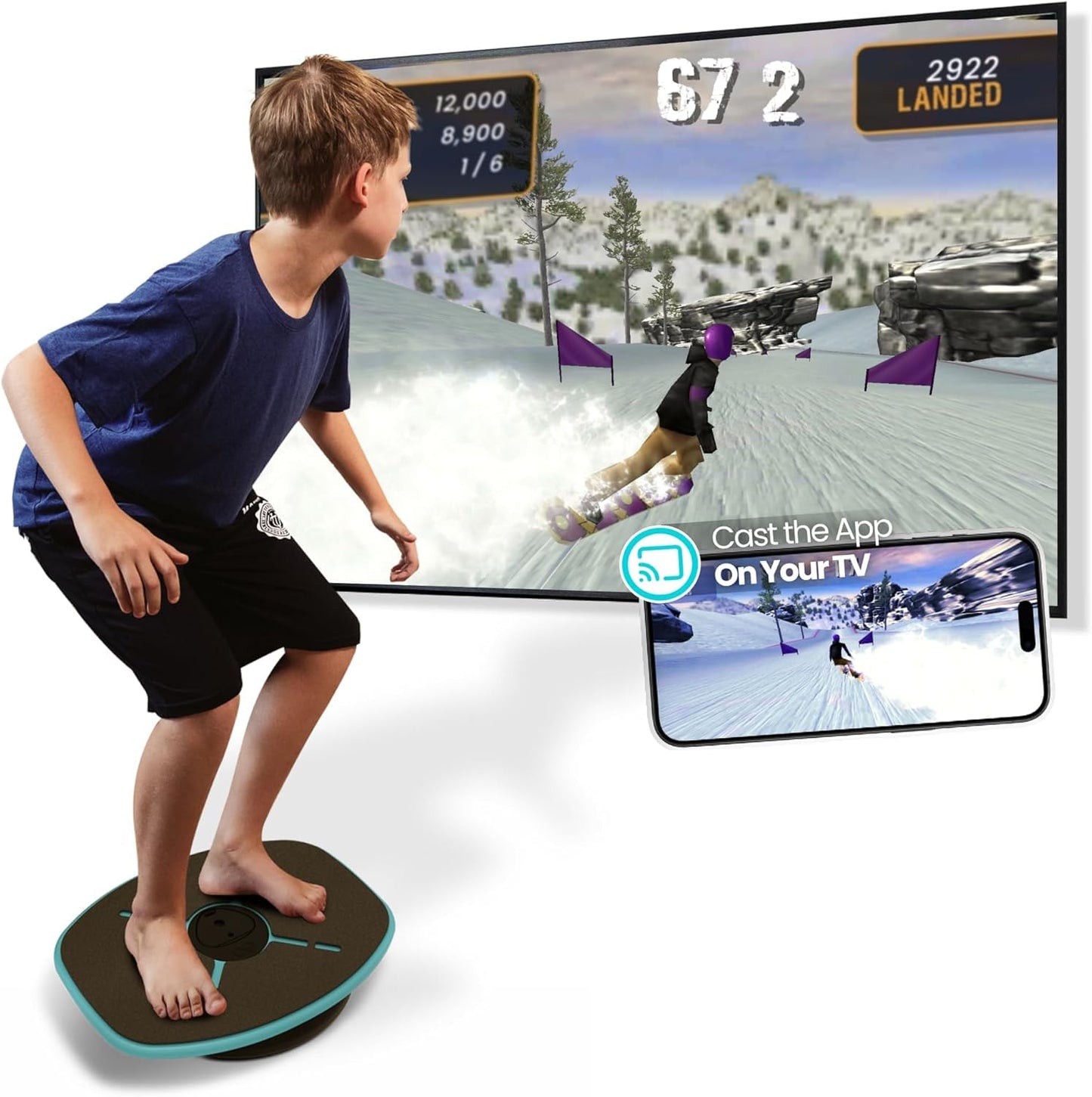GoBalance Play & Sport - Premium Interactive Wooden Balance Board with Smart Bluetooth Sensor & Free App. 12 Fun Games, Core Sports Training, and Full-Body Workouts. Perfect for the Entire Family.