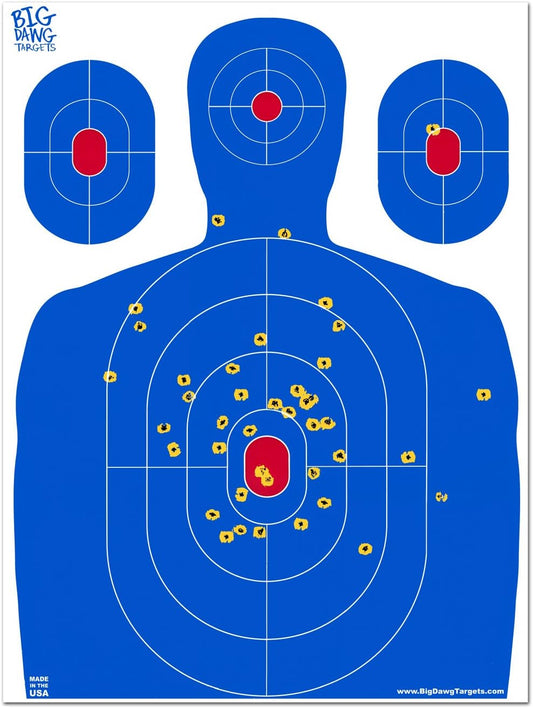 18 X 24 Inch Blue Silhouette Reactive Splatter Target