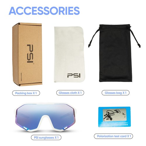 PSI Wrap Around Sunglasses for Men Women Polarized, UV Protection, Sports Sunglass, Driving Running Cycling