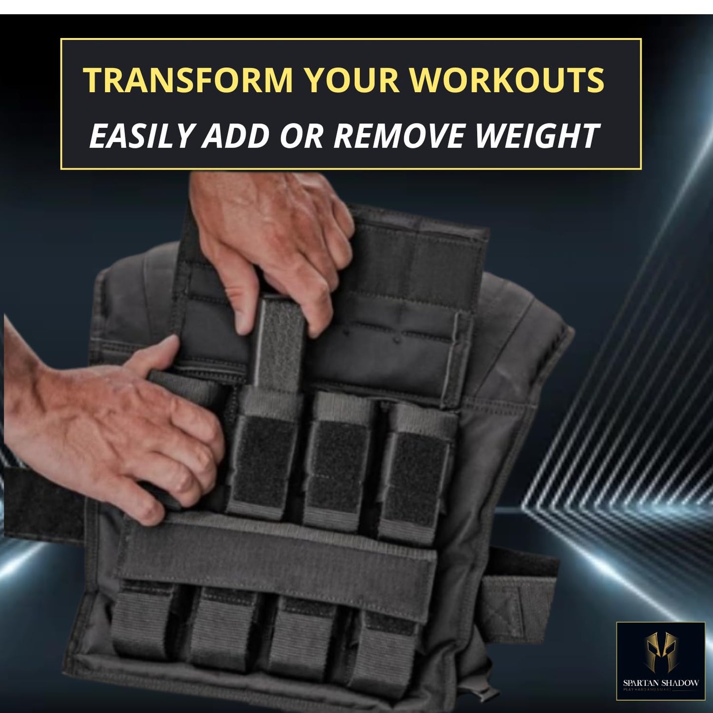 40 lb Weighted Vest - Adjustable Weighted Vest 40 lbs with iron weights. Tone fitness 40 pound weighted vest for men, for women 40lb. For walking, running, rucking. Strength Training Exercise - Workout vest