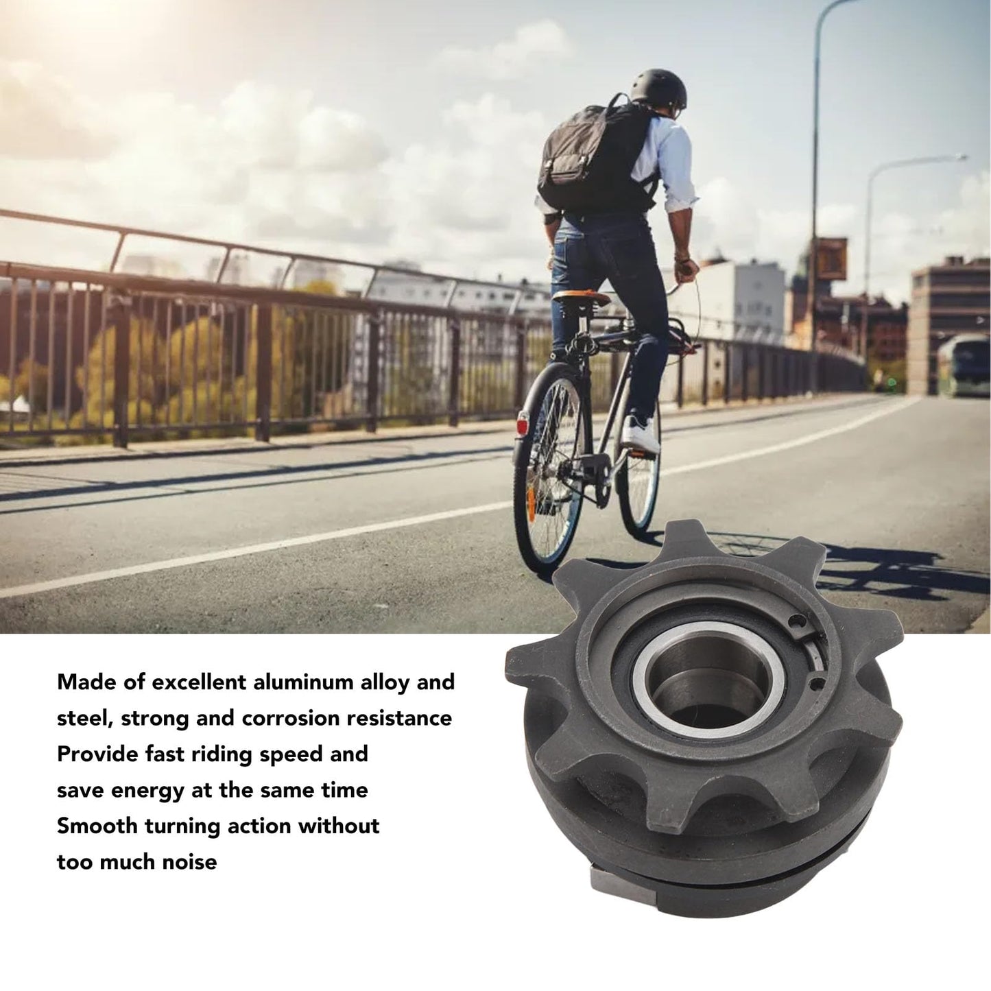 Single Speed Freewheel Flywheel 9T Single Speed Folding Flywheel Sprocket Gear Cycling Modified Accessory for Mountain Road