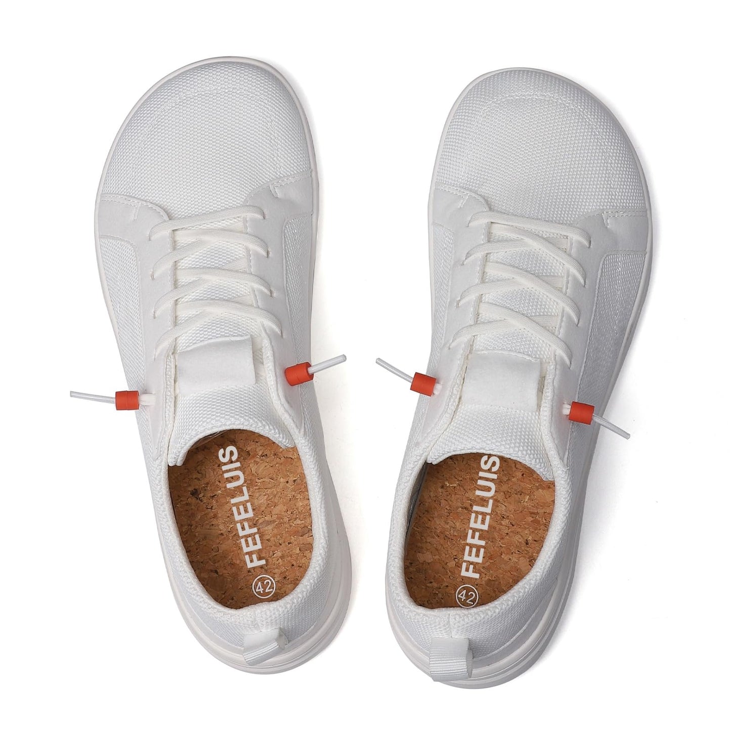 Barefoot Wide Toe Box Shoes for Women - Minimalist Barefoot Shoes with | Zero Drop Sole | Extra Wide Slip on Walking Shoes for Women White Size 8 Wide