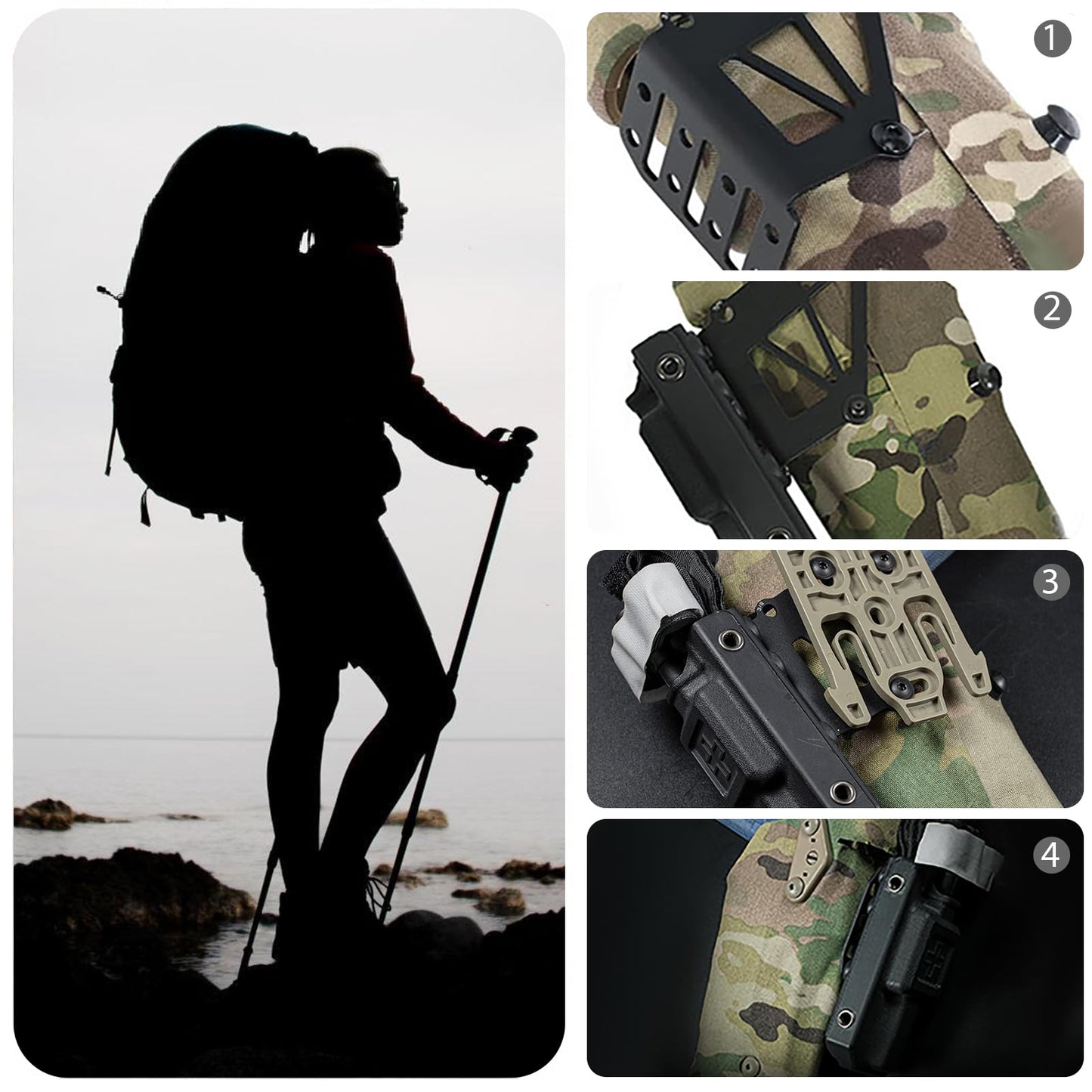 JUNESEAKER Tourniquet Holder Mount Adapter Aluminum, Tourniquet Holder with Gear Accessories for Multi-Mount Systems