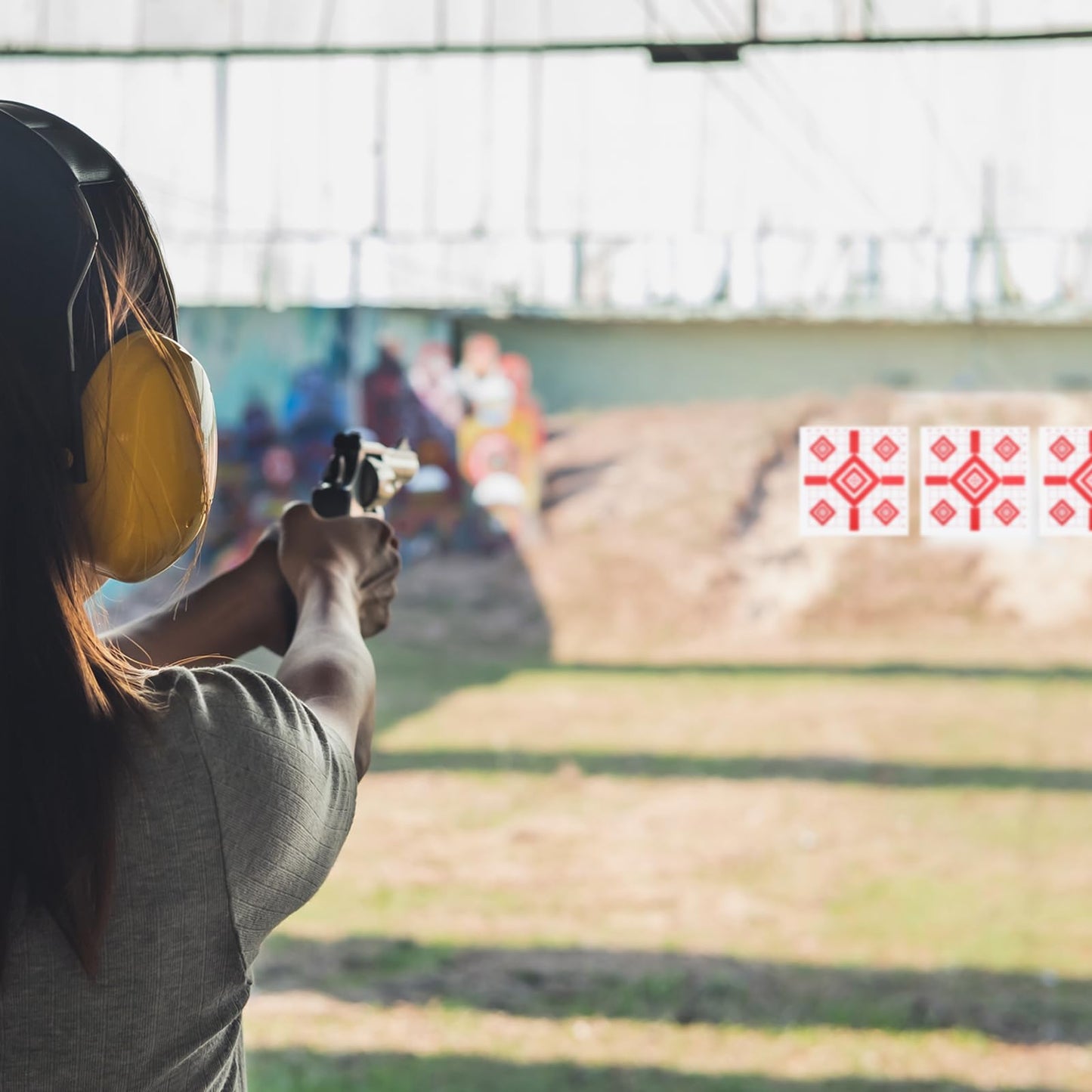 Fainne Shooting Range Paper Targets 12 x 12 Inch Sight Target Paper Bulk for Hunting Accessories Indoor Outdoor Gun Pistol Rifle Shooting Practice(Square)