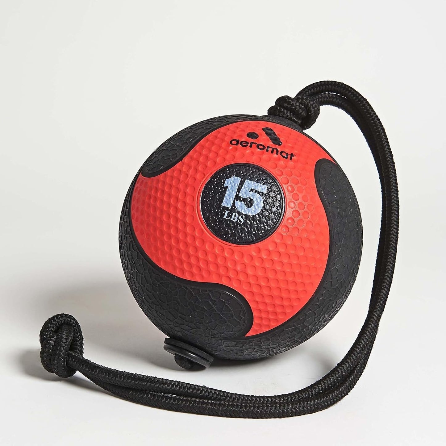Power Rope Medicine Ball - AEROMATS Red 10 lbs for Strength Training & Fitness