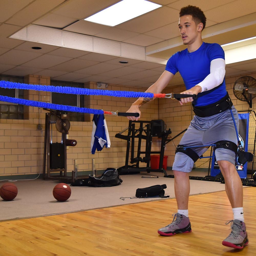 Acceleration Speed Cord Bungee Multi-Sport Resistance Training Kit - Improve Strength, Power, Agility, Vertical Jumping, Sprint Speed – 3 Waist Belt Sizes (S, M, L) Available - Kinetic Bands