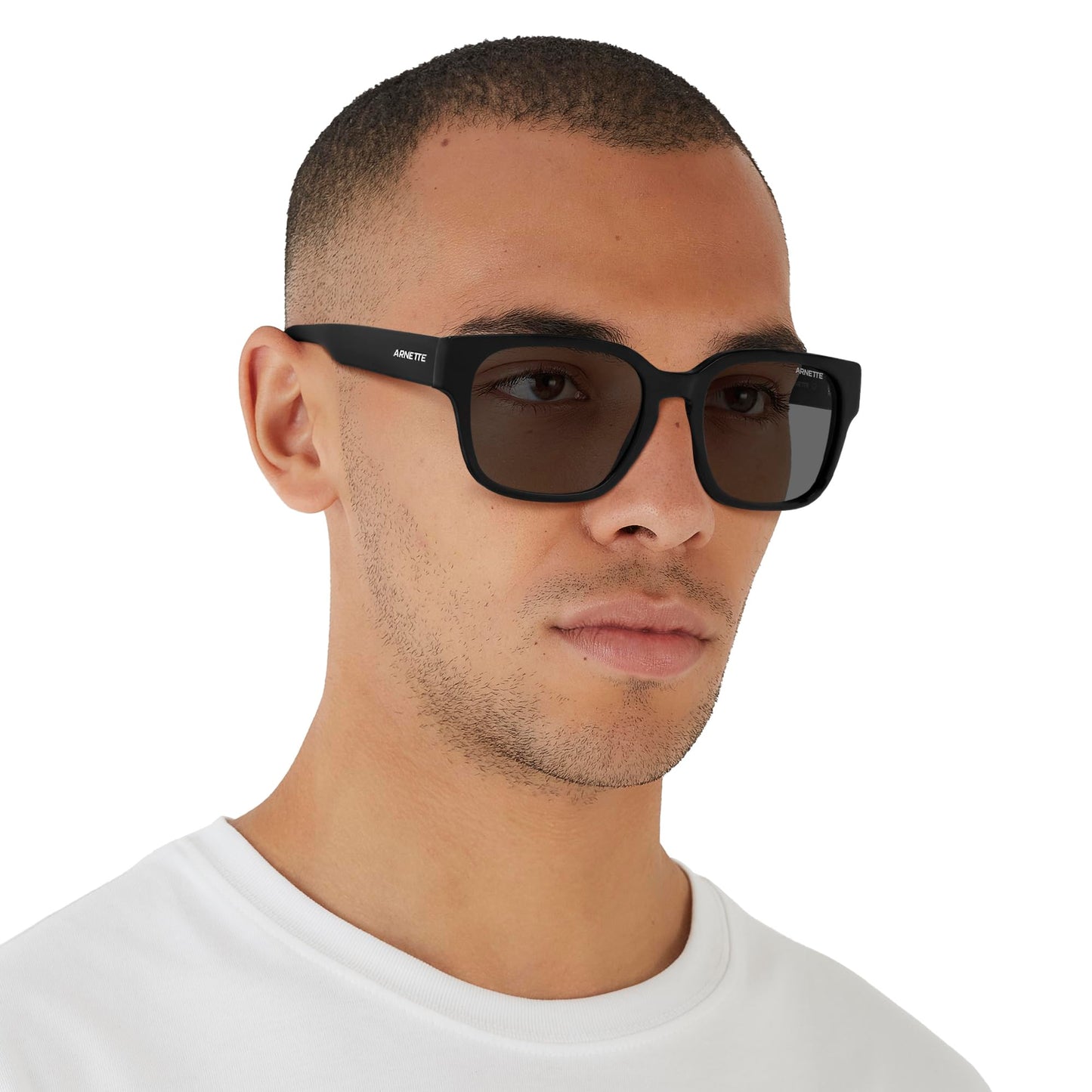 Arnette AN4294 Type Z Square Sunglasses, Black/Dark Grey, 54 mm