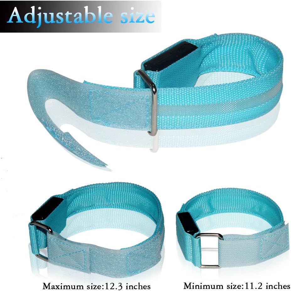 Fashion&cool LED Slap Band, USB Rechargeable Light Up Sport Armband, Glow in The Dark Adjustable Bracelets for Men&Women, Night Safety Lights for Running, Jogging Cycling, Hiking