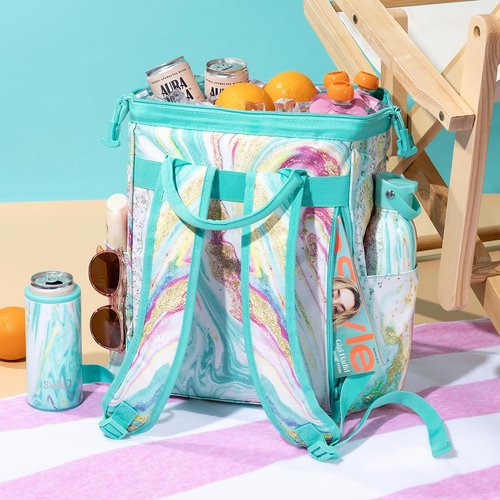 Swig Life Packi Backpack Cooler, Insulated Cooler, Waterproof Beach Bag, 24 Cans, Lightweight Insulated Coolers (Prep Rally)