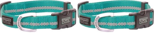 Terrain D.O.G. Reflective Snap-N-Go Adjusatble Collar, Small, Mint (Pack of 2)