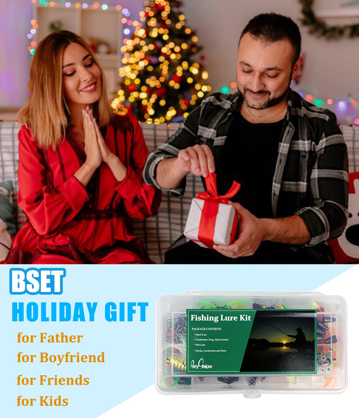 Fishing Lure Kit for Freshwater Bass, Fishing Tackle Set for Beginner Adults Including Crankbaits Spinnerbaits Topwater Baits Kit with Tackle Box