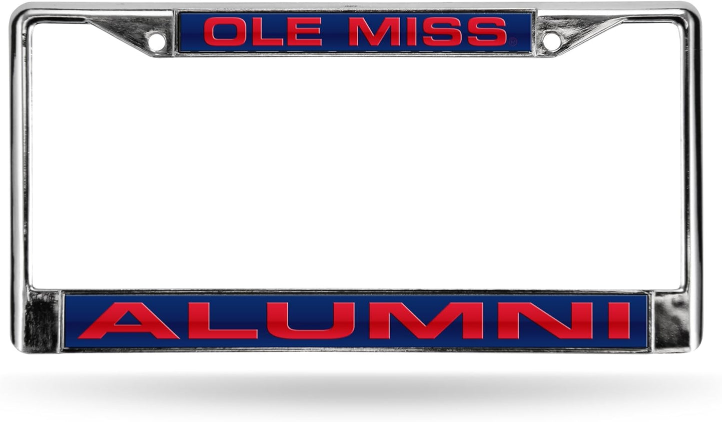 Rico Industries NCAA Unisex-Adult Laser Cut Inlaid Standard Chrome License Plate Frame