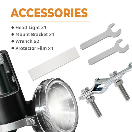 Bike Front Light, Fully Dynamo Bike Light Set, Motorized Friction Generator, 200 Lumens, Waterproof, Easy to Install, Never Need Battery Bike Light (Black)
