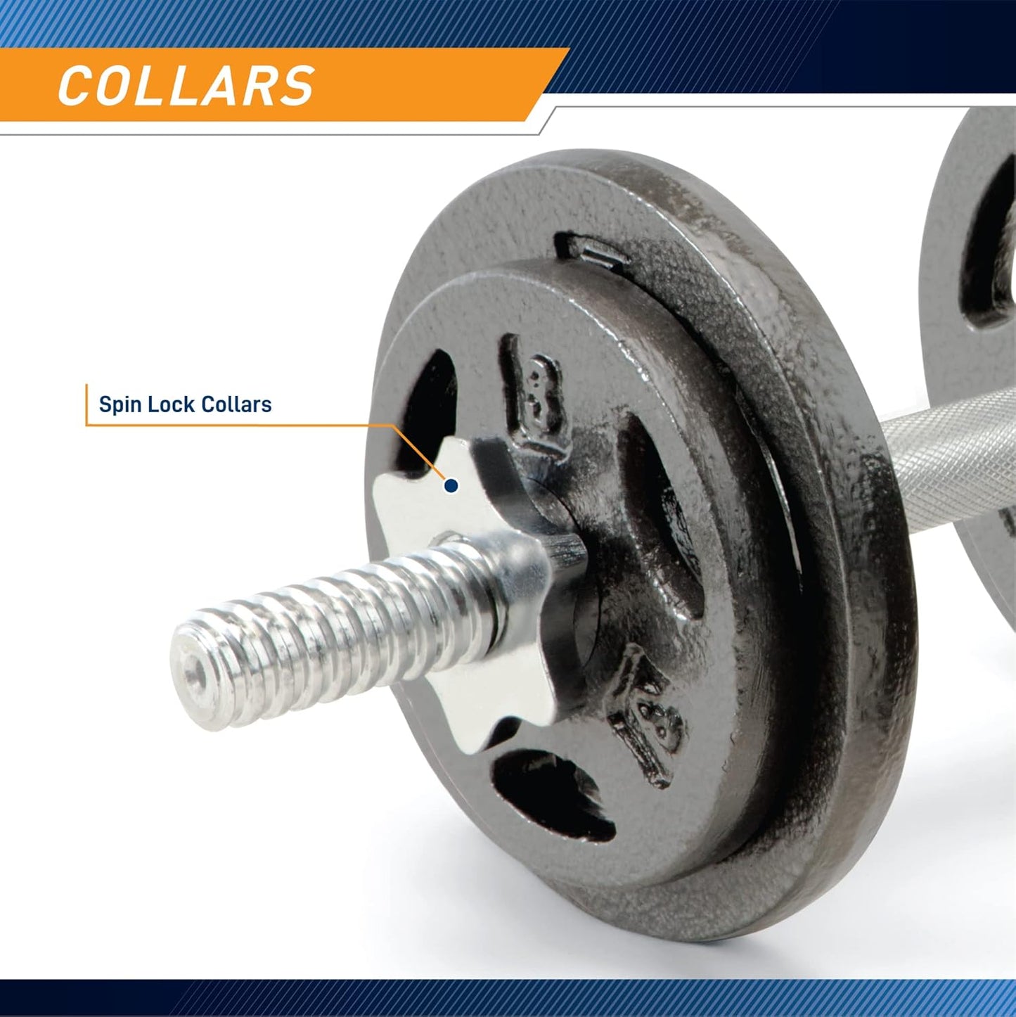 Adjustable 40 lbs Dumbbell Set with Collars for Home Gym - Strength Training & Bodybuilding