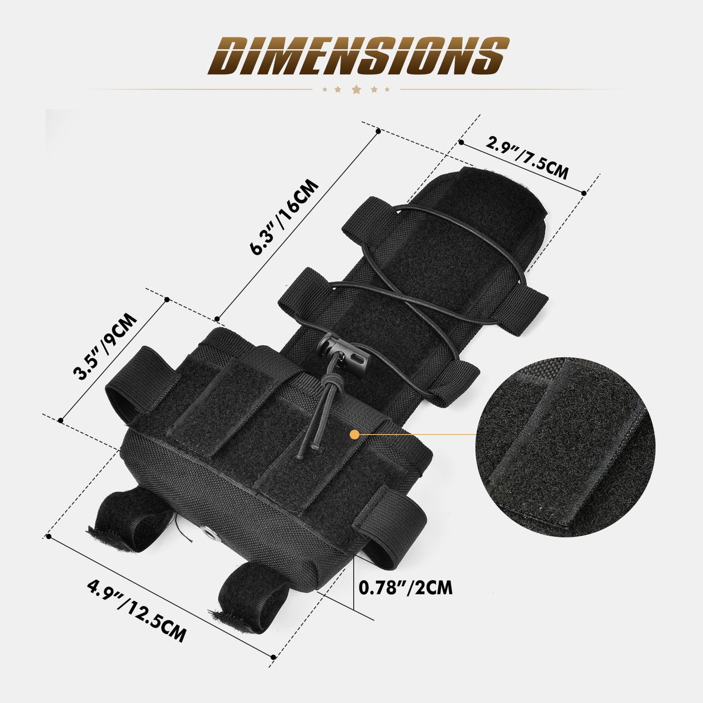 Gexmil CNC PVS15/18 Night Vision Goggles Mount for L4G24 NVG Mount and Tactical Helmet Battery Pouch MK2 Helmet Battery Pack(Black)