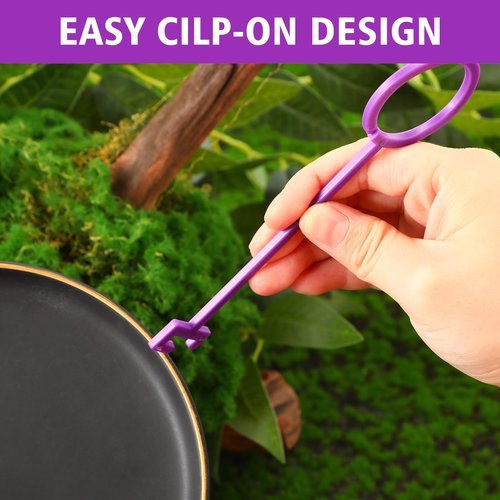 Motionchic 30 Pcs Pigeon Hooks Clay Target Holders Clay Pigeon Hooks Hangers Kit for Shooting Practice Various Hanging Methods Accessories (Purple)