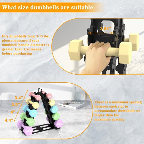 Dumbbell Rack 5 tier(Dumbbells not included), A-Frame Metal Dumbbell Holder with Handle, Multilevel Weight Storage Organizer for Dumbbells, Tree Shape Compact Weight Rack/Holder(Black)
