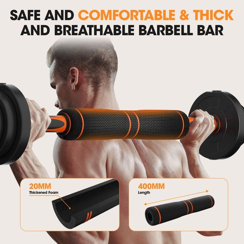 Stepwaver Adjustable Dumbbell Set 50LBS Free Weights Dumbbells,4 in1 Weight Set,Dumbbell, Barbell, Kettlebell, Push-up, Home Gym Fitness Workout Equipment for Men Women