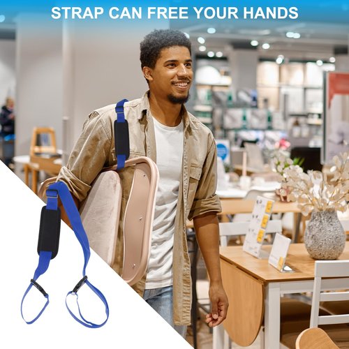PATIKIL Carrying Beach Chair Straps, 2 Pack Adjustable Beach Chair Straps Shoulder Carrying Straps for Folding Chair Backpack, Dark Blue
