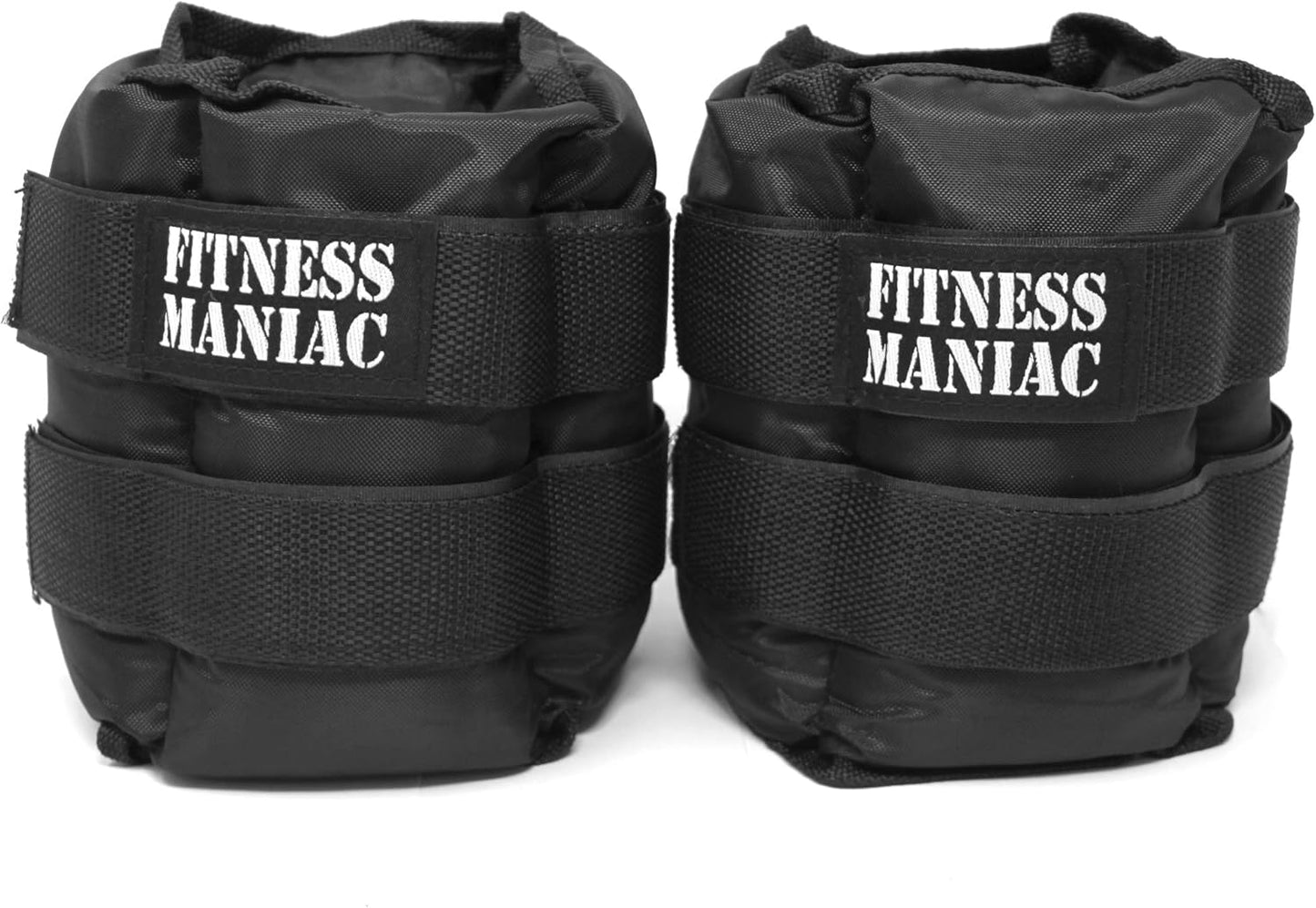 Fitness Maniac Pro Ankle Weights for Women Men Double Straps 14 lbs (7 Pounds Per Ankle) Durable Set for Gym, Workout, Walking, Ab, Leg Exercises