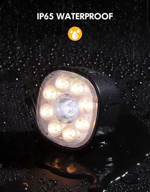 Cuvccn Bike Lights [8+7 Modes], USB Rechargeable Bike Lights Front and Back, Ultra Bright with Spotlight & Floodlight, IP65 Waterproof Bicycle Lights for Road Mountain Day/Night Cycling Safety