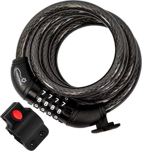 Lumintrail 4 Feet Bike Locks 2 Pack Heavy Duty Anti Theft with Combinations - Bike Cable Lock with Mounting Bracket (2 Pack, Black)