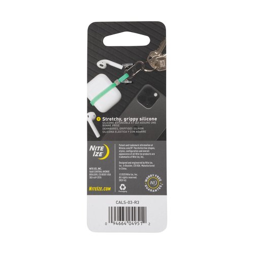 Nite Ize Cinch-A-Lot Mini Stretch Strap - Keychain Accessories with Tiny S-Biner - Small Carabiner to hold Lip Balm, Cords & More - Blue, (3 Pack)