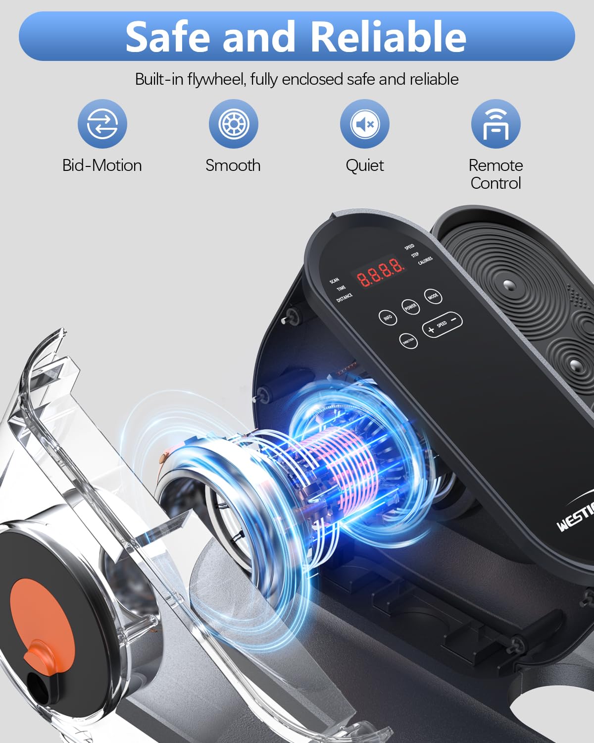 HJDFGSS Under Desk Elliptical Machine, Electric Ellipse Leg Machines as Seen on Tv for Seniors with 10 Adjustable, Leg Machines,Quiet & Portable Seated Pedal Exerciser