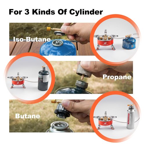 Odoland 9000W Portable Camping Stove Lightweight Camp Stove Collapsible Backpacking Stove with EVA Box for Outdoor Camping Cooking Hiking and Picnic