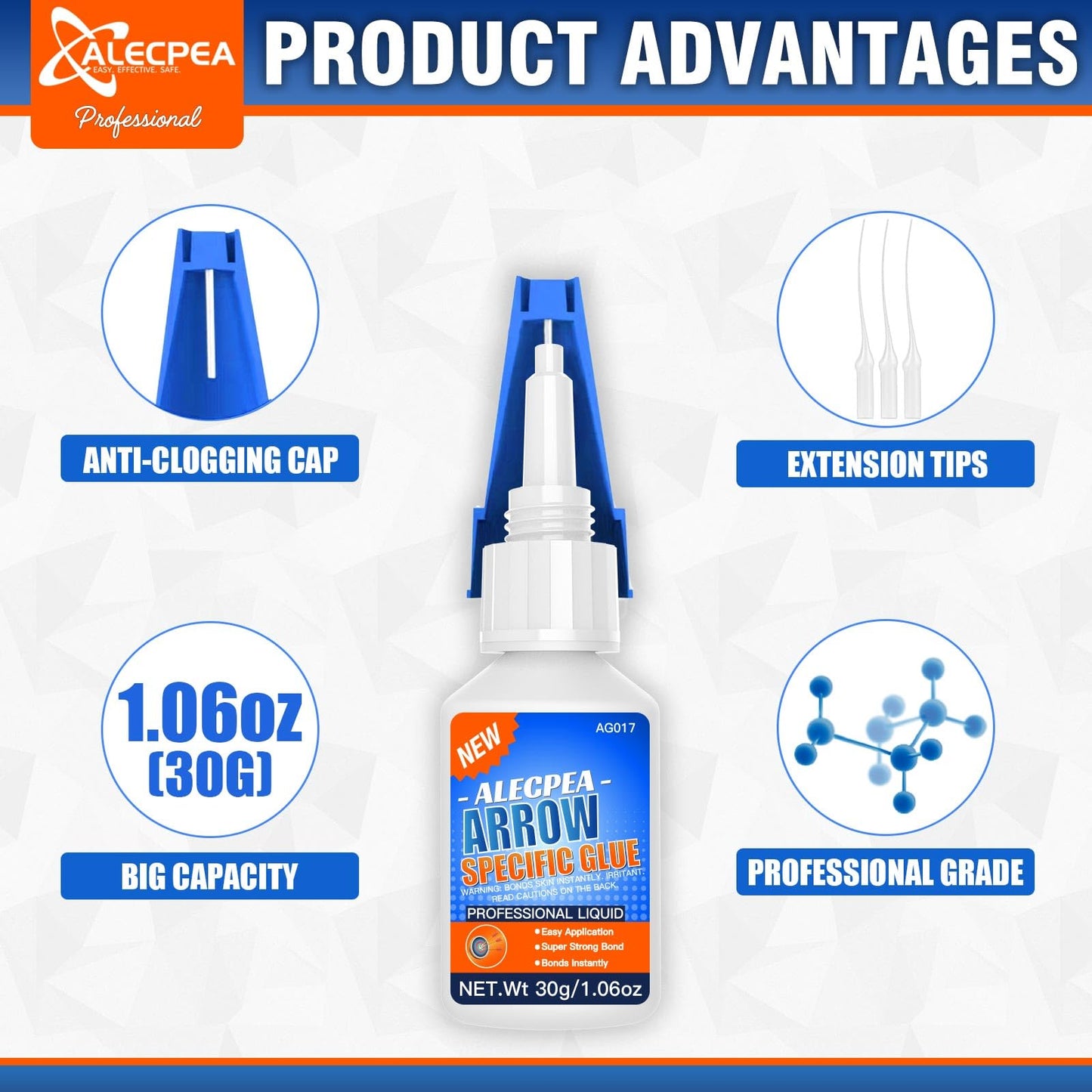 30g Instant Arrow Fletching Glue, Fast-Curing Clear Adhesive for Vanes, Feathers, and Inserts, Perfect for Aluminum, Carbon, and Wood Shafts, Ideal Archery Accessory