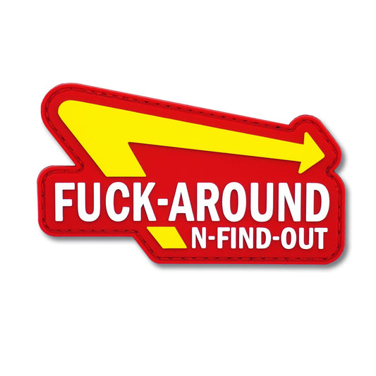 FAFO PVC Morale Patch - Hook Backed, Fast Food Style for Military Backpack and Gear - Ideal for Meme Aficionados, Hamburger Lovers & Funny Patch Fans - Humorous Custom Patches