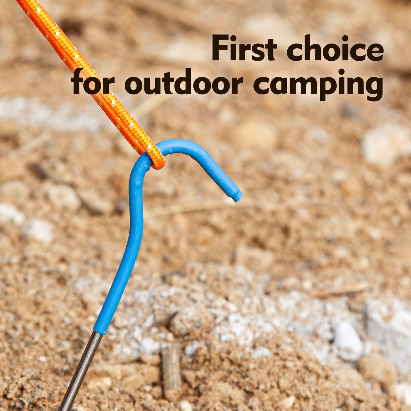 TITO Titanium Shepherd's Hook Tent Stakes Tent pegs Nail pegs Dia 3.0mm and Length 165mm only 6.1G.(Pack of 6) (Silver)