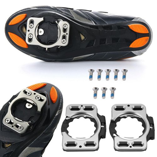 Kodrily Road Bike Cleats, Aluminum Bike Cleat Cover, 1 Pair Quick Release Cycling Pedal Cleat Covers, Sturdy Cycling Shoe Cleats Converting Adapters Replacement for X1 X2 X5