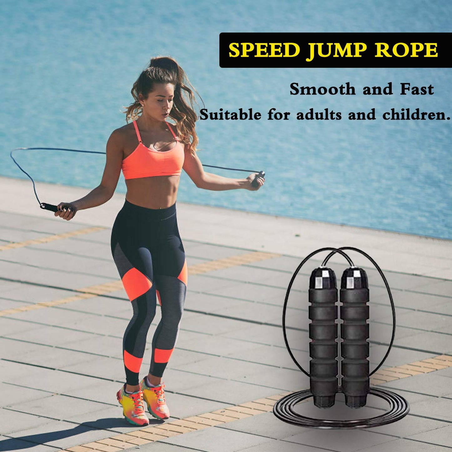 Gendeda Speed Agility Training Set, Includes Agility Ladder, Resistance Parachute, Jump Rope,5 Resistance Bands, Muscle Roller Stick and 10 Cones, Speed Training Equipment for Soccer Football (Yellow)