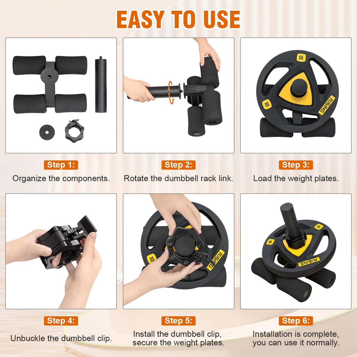 AmazeFan Tib Bar, Tibialis Trainer Leg Workout, Knees Over Toes Tibia Dorsi Calf Machine for Strength Training Calves/Shins/Ankles and Ripping Lower Leg Muscles, Fit 2" Weight Plates and All Shoe Size