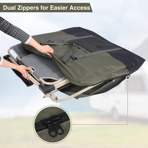 REDCAMP Folding Table Storage Bag, WaterProof Carry Bag with Handles for Folding Picnic Camping Card Table, Green 36" D x 5" W x 30" H