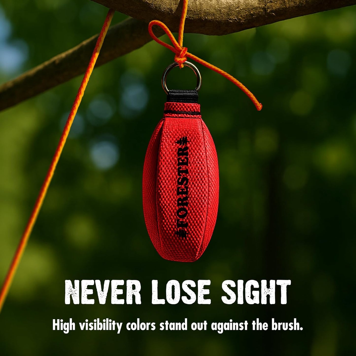 FORESTER Arborist Throw Line Kit | Throw Weight & 166ft Rope | Ultra Slick 100% Polyester Rope | Arborist Equipment for Tree Climbing