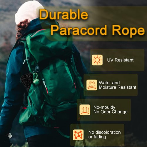 CooBigo Paracord Rope 1000 lb 4mm 12 Strand Parachute Cord 100ft Reflective Black Paracord for DIY Weave Bracelet/Lanyards Tent Camping Hiking Survival or Others Outdoor Gear