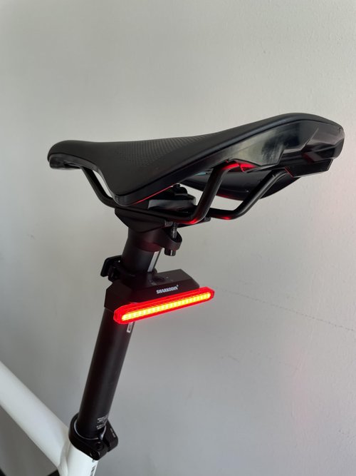 SHARKODIN Smart Bike Rear Light 60 Lumens Tail Light 230 Degree Visibility, 1000m Viewable Range, USB Rechargeable Smart Bike Break and Motion Sensing Light, for Road Gravel MTB and Urban Cyclists