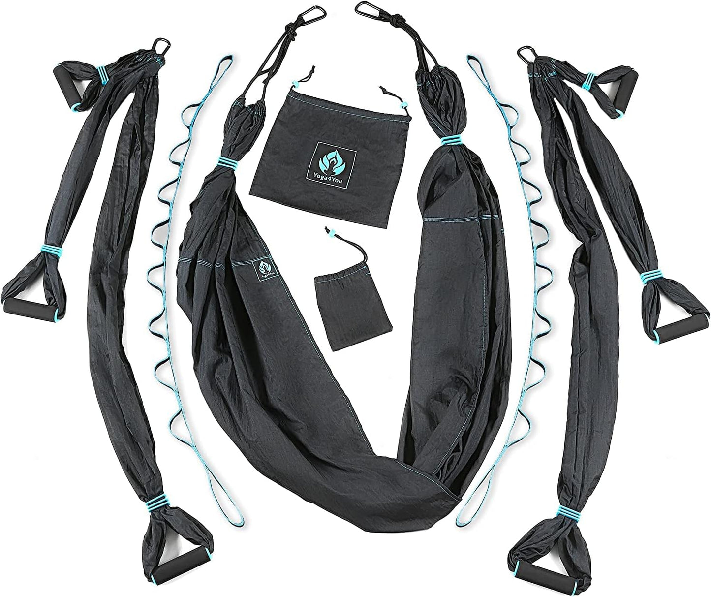 Aerial Yoga Swing Set - Hammock Hanging Swing - Sling Inversion Fly Kit - Antigravity Yoga Sling - Suspension Trapeze