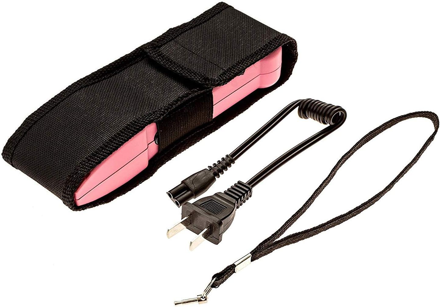 POLICE Stun Gun for Self Defense 916 – High Voltage Rechargeable with LED Flashlight, Compact & Heavy Duty – Personal Security for Women – Pink