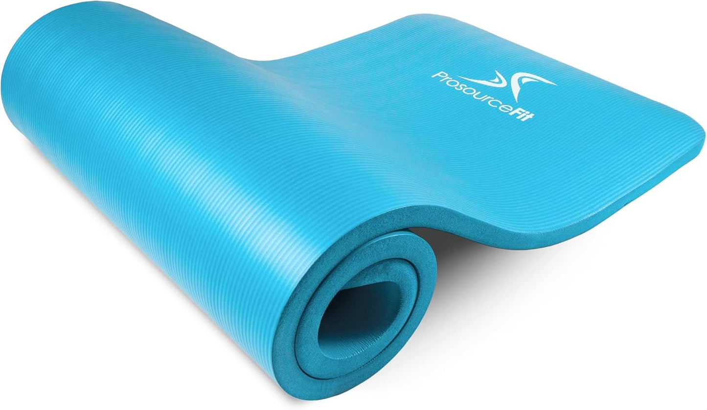 Extra Thick ½” Yoga & Pilates Mat - 71” High Density Foam with Carry Strap
