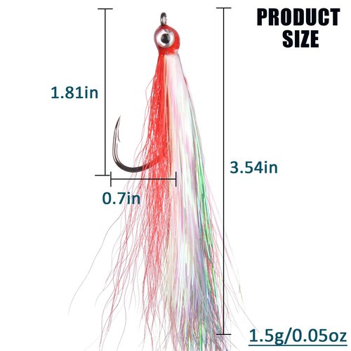 Clouser Minnow Fly Fishing Flies Salmon Trout Steelhead Jig Hooks Saltwater Flies Sea Bass Striper Flounder Fly Fishing Lures, Mix Colors